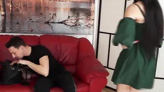 Hot MILF catching her stepson stealing