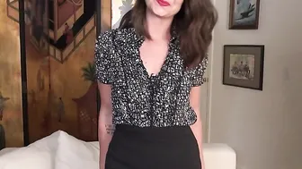 Sexy American lady asked for an interview and shows a whole lot more