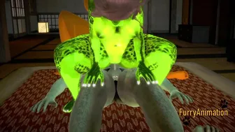 Furry Animated 3D - 3 Way Lizard Mouse and Dragon Rough Sex 2/2