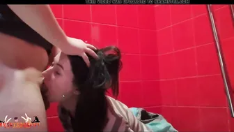 Skank Suck inside Restroom