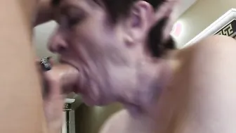 Horny mature slut fucking and sucking hard
