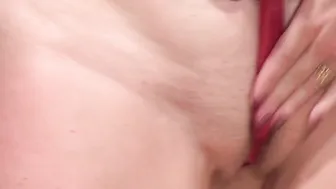 Naughty housewife playing with her pussy 5
