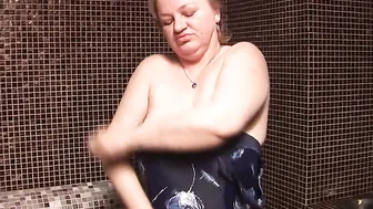 These women love to unwind in an all mature sauna