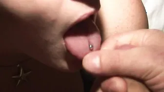 Big breasted mama getting cum and pee