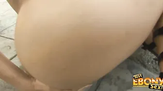 Hot Ebony Showing Off Her Wet Poon