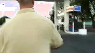 Cute BBW in the Gasoline Station