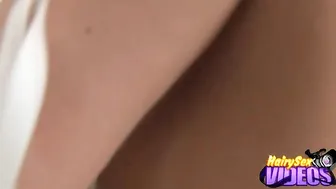 Daria Glower Teases Her Hairy Pussy