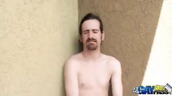 Horny Beefcake Tugging His Meaty Cock
