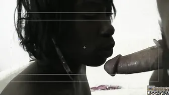 Thicc ebony gets gangbanged