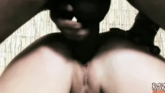 Big-boobed babes taking turns on a cock