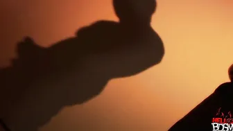 Submissive blonde sucking a dick