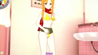Yuna Catches Rikku Masturbating - FFX-two Cartoon