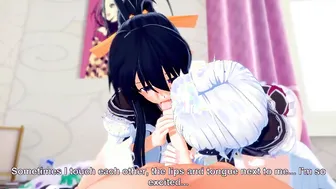 college Dxd - Three Way Frenzy! Raven Haired Babe Gets Double Creampied