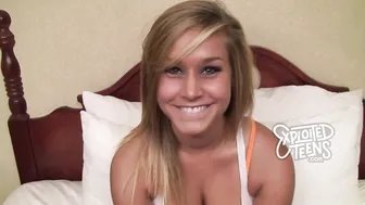 Super Sexy adorable blonde teens yr older amateur eighteen blows a fat dick