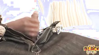 Black Hunk Jerking Off