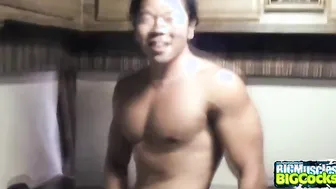 Cute Asian Beefcake in the Kitchen