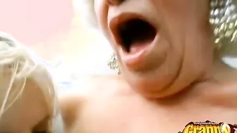 Grandmas Francesca and Erlene Sharing a Young Cock