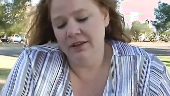 Brunette BBW Red Roze Dishing It Out