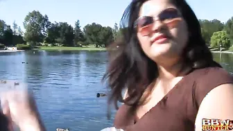 Cute Plumper in the Park Agrees To Do Porn