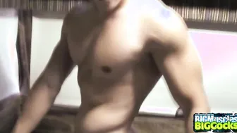 Cute Asian Jerking Off In the Kitchen