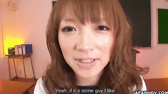Hottie Japanese student seduces a young man