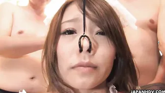 Group sex with incredible sexy waitress Aoi Yuki