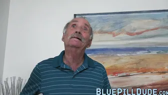 Stunning Latina teen gives grandpa a great blowjob