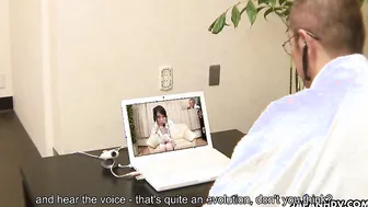 Ruri Shinohara leaking leaking during cyber sex