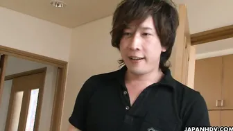 Crazy cougar Emiko Koike enjoying 3some sex