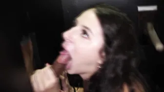 Hot Allie goes all in with her first time gloryhole
