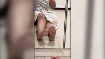 Foot fetish Girl kiss her foot