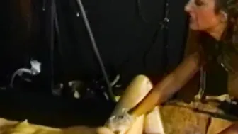 Sub dyke with small tits roughly dominated by kinky dyke 2
