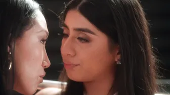 SLAYED Violet Myers submits her big natural tits to Vicki Chase