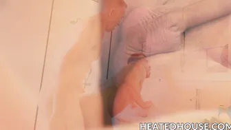 Ethan Sinns and Sean Austin have bathroom sex after shaving