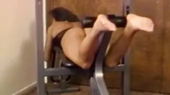 Asian dyke gets her ass dominated and rough fucked with dildo