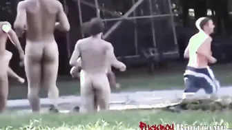 Real amateur guys touch each other while being fully naked
