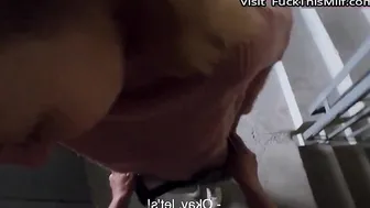 fucked a modest girlfriend in a public place. 2