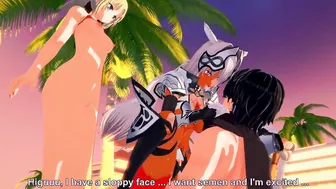 Fate/Grand Order: 3 WAY with Mordred and Caenis (3D Animated)