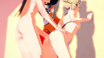 Fate/Grand Order: 3 WAY with Mordred and Caenis (3D Animated)