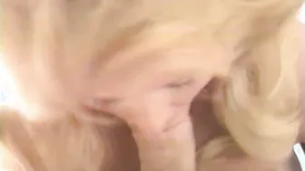 Big Tit older blows long penis pov
