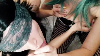 Wifey shared hubby Three-Way pov Dyke making out