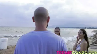 Three sexy latinas bring a guy home to fuck their pussies