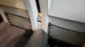 I pull out my dick in front of the slut in the train.