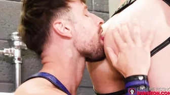 Bathroom ass fucking and fising with horny Nate Grimes