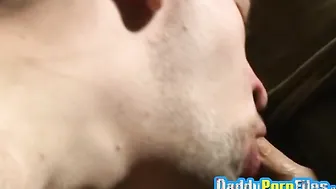 Hunks line up for a raw gay blowjob from young army rookie