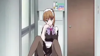 Anime maid masturbates and gets wet