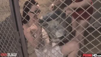 Locked In A Cage And Made To Piss In A Bucket