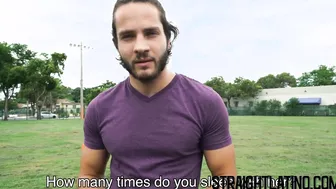 Latino athlete turned gay after bareback and facial