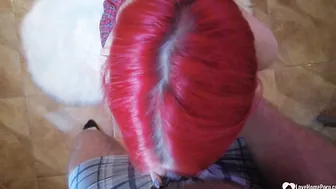 Tatted Up college girl Sucks And Facesitting - POV Blowjob & Facial