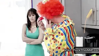 Lucky Dude Whips Out His Huge Throbbing Cock And Makes Thirsty Milf Gobble On It 2